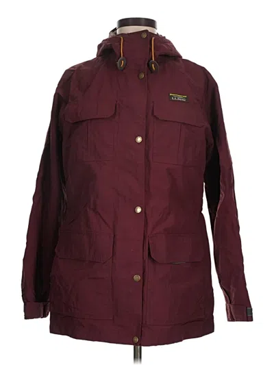 Pre-owned L.l.bean Snow Jacket In Burgundy