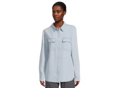 L.l.bean Soft Washed Tencel Utility Shirt In Blue