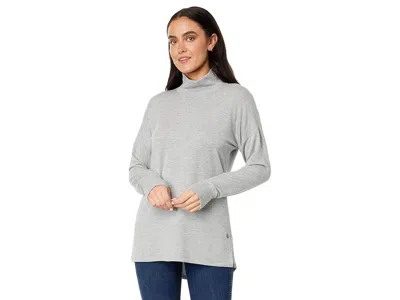 L.l.bean Softflex Mock Neck Pullover In Gray
