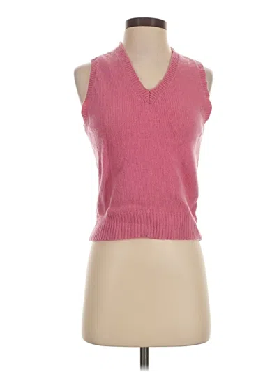 Pre-owned L.l.bean Sweater Vest In Pink