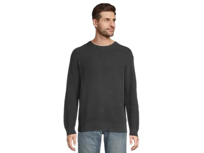 L.l.bean Textured Washed Cotton Sweaters Crewneck In Black