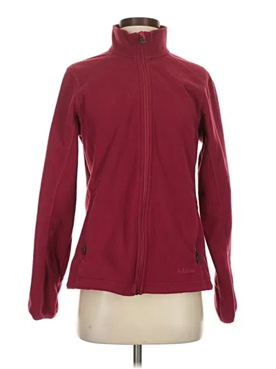 Pre-owned L.l.bean Track Jacket In Burgundy