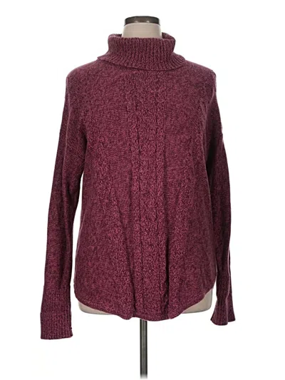 Pre-owned L.l.bean Turtleneck Sweater In Burgundy