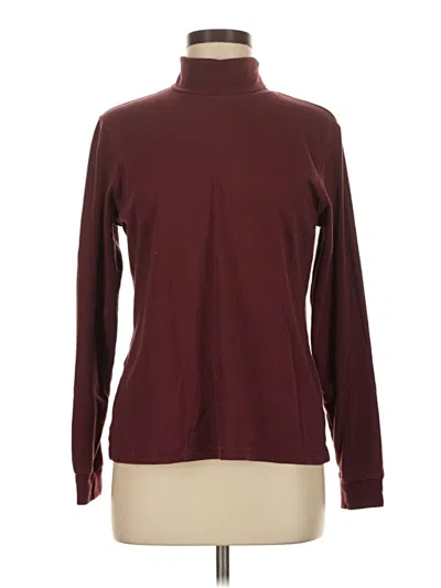 Pre-owned L.l.bean Turtleneck Sweater In Burgundy