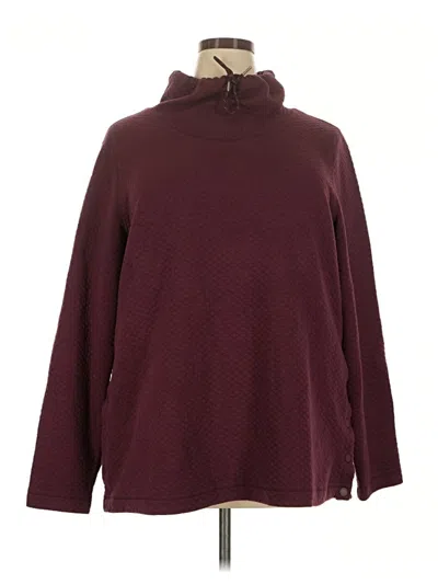 Pre-owned L.l.bean Turtleneck Sweater In Burgundy