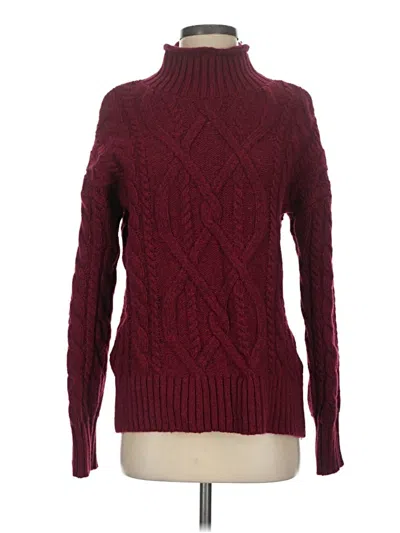 Pre-owned L.l.bean Turtleneck Sweater In Burgundy