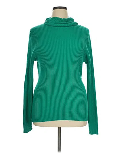 Pre-owned L.l.bean Turtleneck Sweater In Green