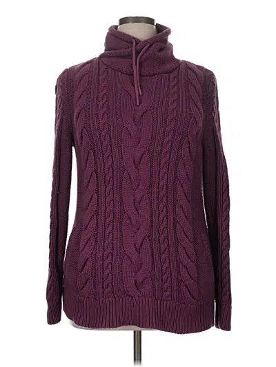 Pre-owned L.l.bean Turtleneck Sweater In Purple