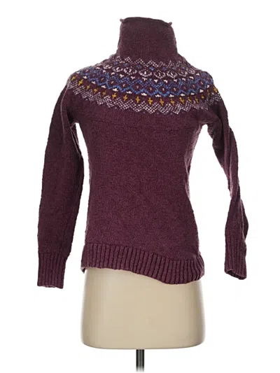 Pre-owned L.l.bean Turtleneck Sweater In Purple