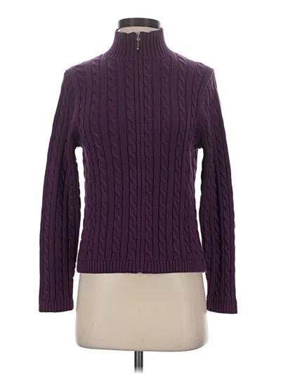 Pre-owned L.l.bean Turtleneck Sweater In Purple