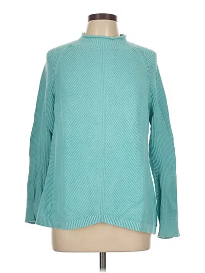 Pre-owned L.l.bean Turtleneck Sweater In Teal