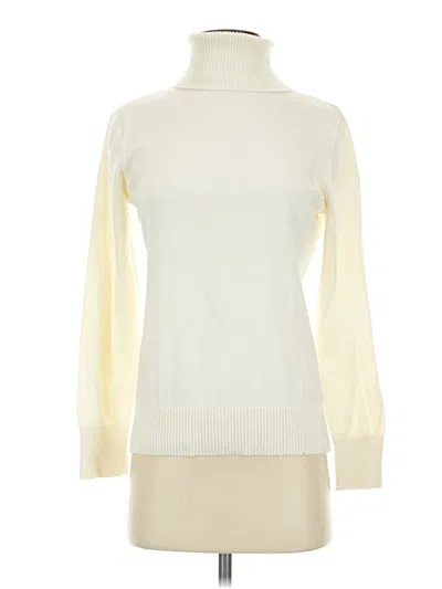 Pre-owned L.l.bean Turtleneck Sweater In White