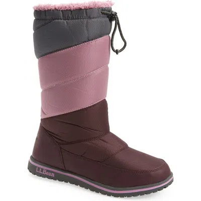 L.l.bean Ultralight Waterproof Tall Snow Boot In Dark Plum/mauve Berry