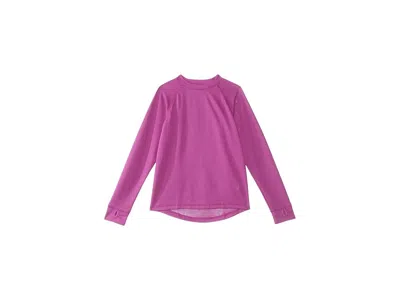 L.l.bean Wicked Warm Midweight Underwear Top (big Kids) Kid's Clothing Wild Aster : Xl (18 Big Kid), Polyeste In Pink