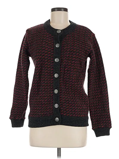 Pre-owned L.l.bean Wool Cardigan Sweater In Black