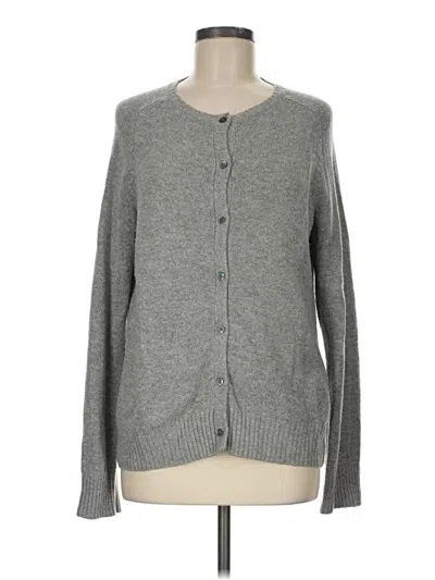 Pre-owned L.l.bean Wool Cardigan Sweater In Gray