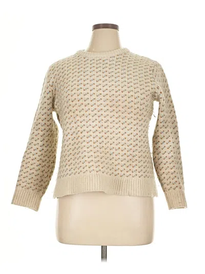 Pre-owned L.l.bean Wool Pullover Sweater In Brown