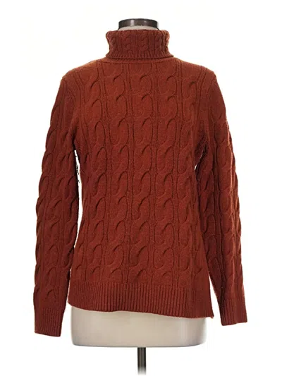 Pre-owned L.l.bean Wool Pullover Sweater In Brown