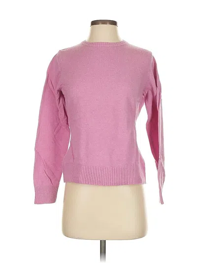 Pre-owned L.l.bean Wool Pullover Sweater In Pink
