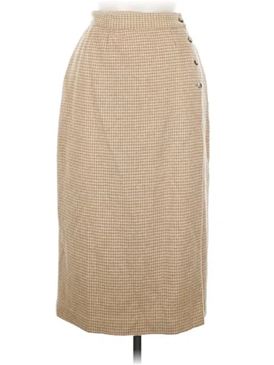 Pre-owned L.l.bean Wool Skirt In Tan