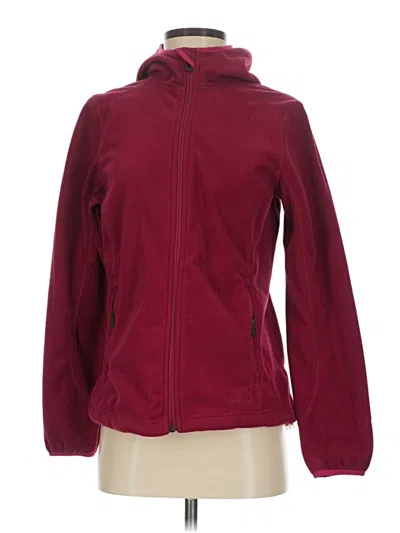 Pre-owned L.l.bean Zip Up Hoodie In Burgundy