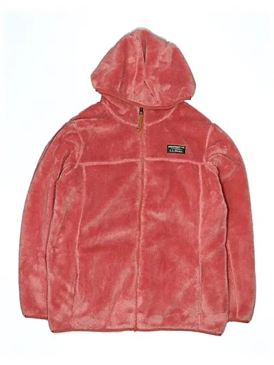 Pre-owned L.l.bean Kids' Zip Up Hoodie In Pink