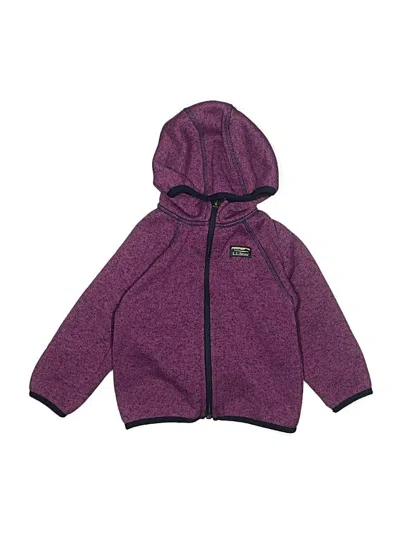 Pre-owned L.l.bean Kids' Zip Up Hoodie In Purple