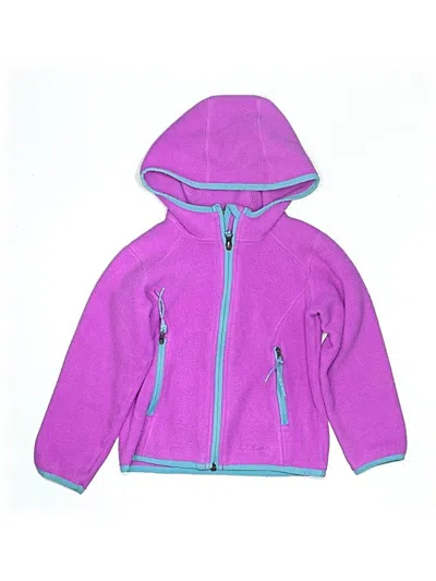 Pre-owned L.l.bean Kids' Zip Up Hoodie In Purple