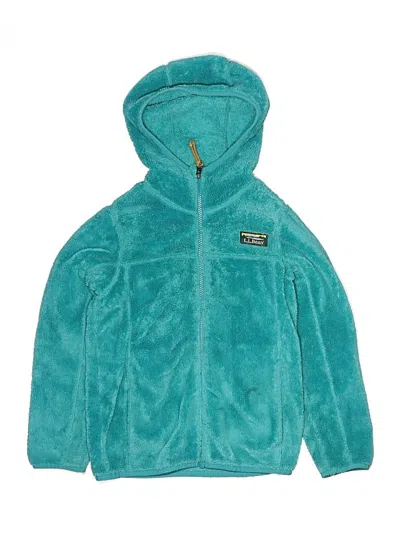 Pre-owned L.l.bean Kids' Zip Up Hoodie In Teal