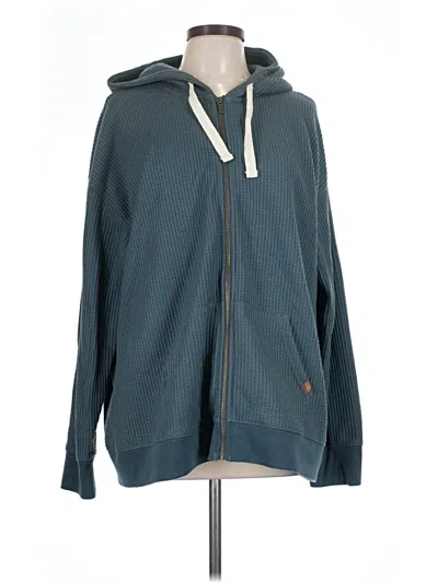 Pre-owned L.l.bean Zip Up Hoodie In Teal