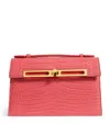Llora Mini Crocodile Emma Top-handle Bag In Pink