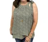 Llove Tiered Tie Sleeveless Top In Black In Black
