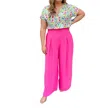Llove Timeless Threads Pants - Plus In Pink In Pink