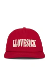 Llovesick Stitched Franchise Cap In Red