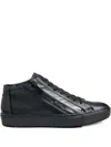 Lloyd Anthony Zip-detail High-top Sneakers In Black