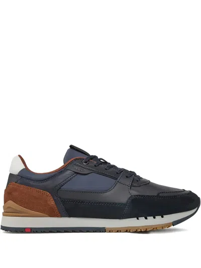 Lloyd Eiron Colour-blocked Leather Sneakers In Blue