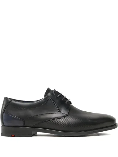 Lloyd Kalmat Textured Leather Lace-up Derby Shoes In Black