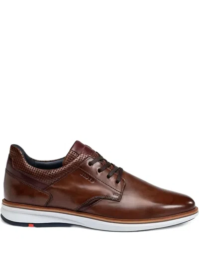 Lloyd Kayor Perforated Leather Sneakers In Brown