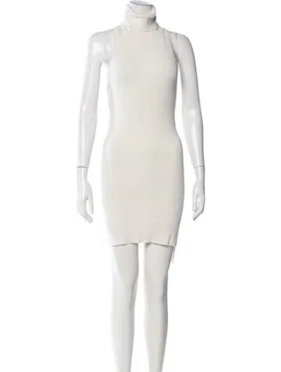 Pre-owned Lloyd Klein Paris Turtleneck Mini Dress In Neutral