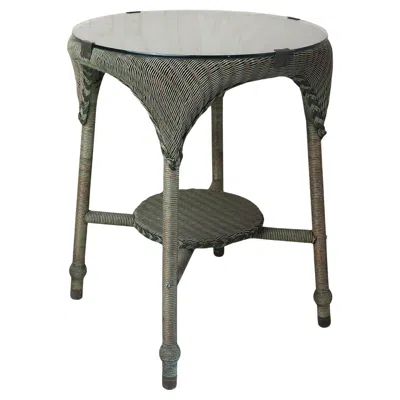 Pre-owned Lloyd Loom Vintage Rattan  Round Side Table. English Dated 1931 In Black