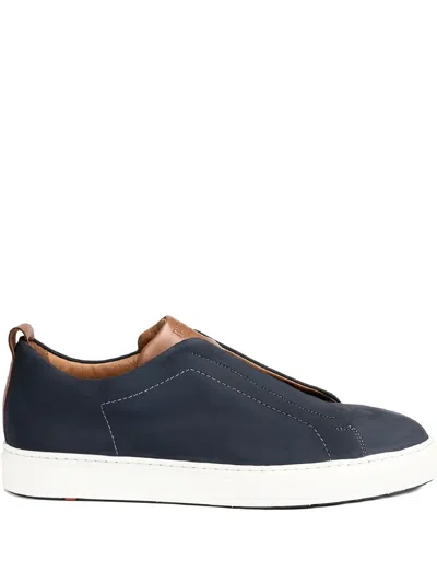 Lloyd Manolis Slip-on Suede Sneakers In Blue