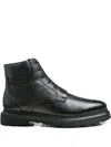 Lloyd Vine Textured Leather Lace-up Boots