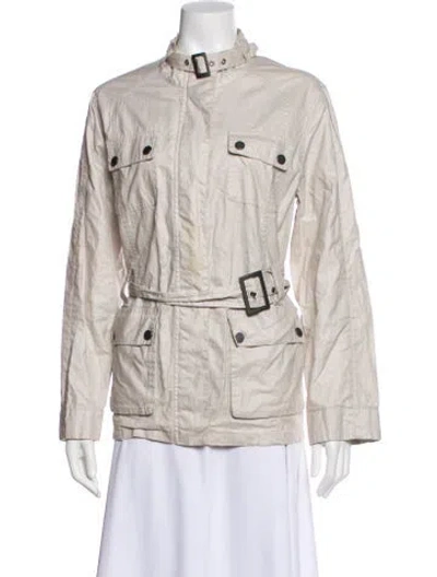 Pre-owned Lloyd's Linen Utility Jacket In Neutral
