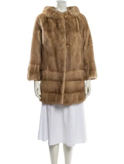 Pre-owned Lloyd's Mink Fur Coat In Neutral