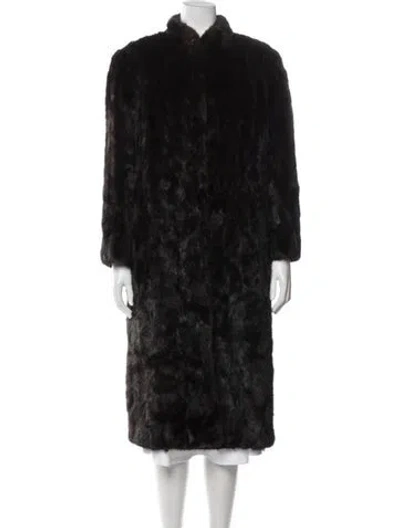 Pre-owned Lloyds Robarts Mink Fur Coat In Black