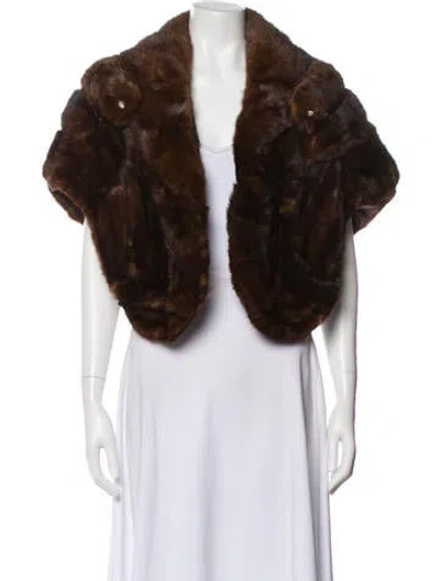 Pre-owned Lloyd's Vintage Fur Fur Jacket In Brown