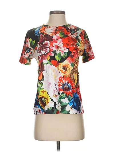 Pre-owned Lm Lulu Paris Short Sleeve Blouse In Red