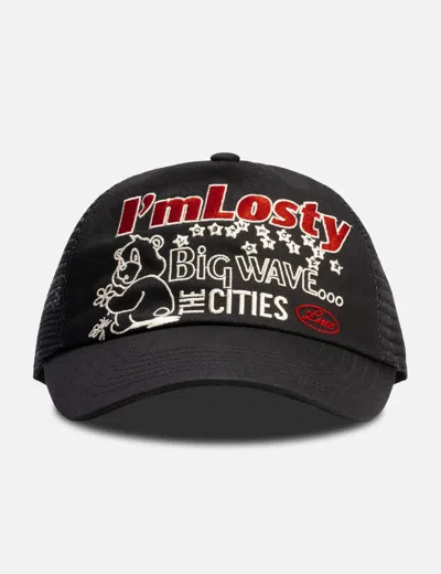 Lmc Losty Bear Mesh Trucker Cap In Black