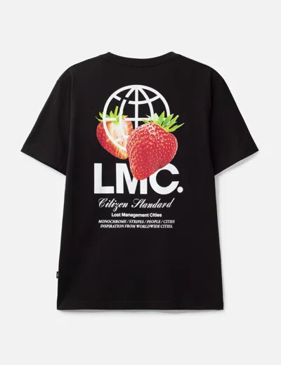 Lmc Strawberry Globe Tee In Black