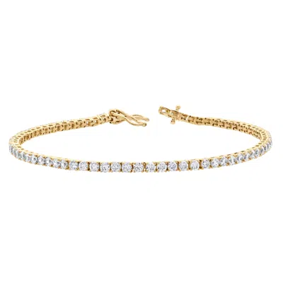 Lmj Fine Jewelry Azora 4 Ct 14k Gold Diamond Tennis Bracelet